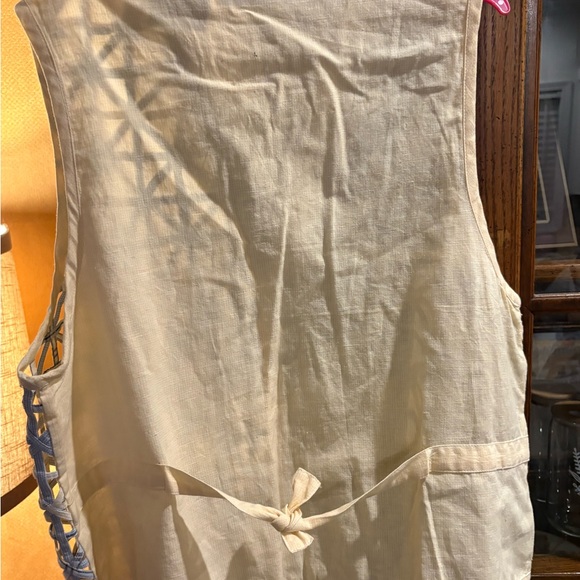 Casey & Max Beige and Blue Women's Vest Size Medium - Picture 4 of 6